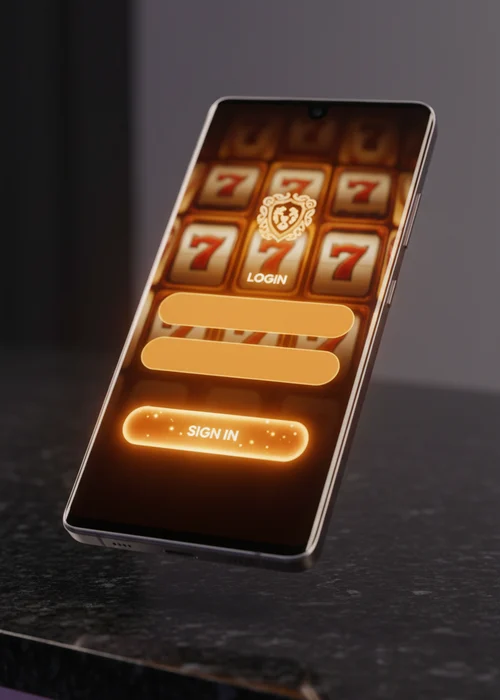 Anonbet login screen displaying secure input fields and brand logo for players.